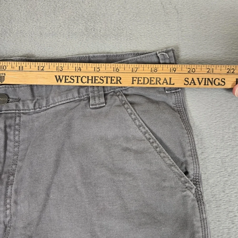 Carhartt Rugged Flex Pant Mens 40x32 Fit Relaxed Fit Gray Canvas Work 102291-039
